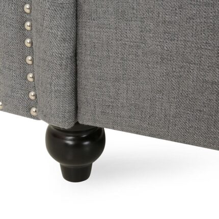 Kivona 6-Seater Sofa with Fabric Tufted Upholstery