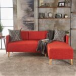 Kivona Mid-Century Sofa with Chaise Lounge