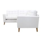 Kivona Caenada White L-Shaped Sectional Sofa