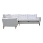 Kivona Caenada White L-Shaped Sectional Sofa