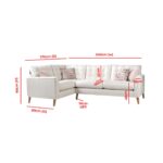 Kivona Caenada White L-Shaped Sectional Sofa
