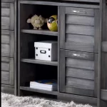 Kivona Louver Low Loft in Antique Grey