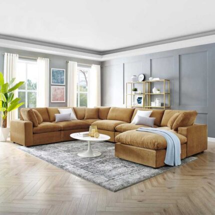 Kivona Cozy Fabric Upholstered Sofa Set