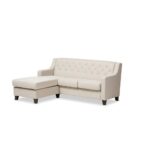 Kivona Premium Fabric Tufted 2-Piece Sectional Sofa