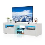 Kivona TV Table with Open Storage Shelves