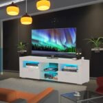 Kivona TV Table with Open Storage Shelves