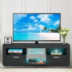 Kivona TV Table with Open Storage Shelves