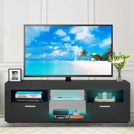 Kivona TV Table with Open Storage Shelves