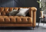 Kivona At The Helm Wallace 4-Seater Leather Chesterfield Sofa