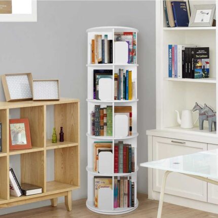 Kivona 5-Tier Rotating Bookshelf
