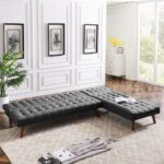 Kivona Reversible Sleeper Sofa with Stylish Wooden Legs