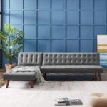 Kivona Reversible Sleeper Sofa with Stylish Wooden Legs