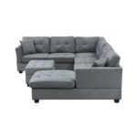 Kivona U-Shape Modular Sofa with Storage Ottoman