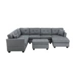 Kivona U-Shape Modular Sofa with Storage Ottoman