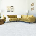 Kivona Plush Velvet Symmetrical Corner Sofa Set