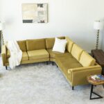 Kivona Plush Velvet Symmetrical Corner Sofa Set