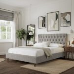 Kivona Button-Tufted Elegance Bed Frame
