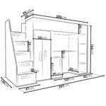 Kivona Kryspol Bunk Bed with Stairs