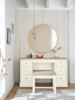 Kivona Chalk White Hampton Painted Dressing Table