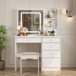 Kivona white Dressing Table with Mirror